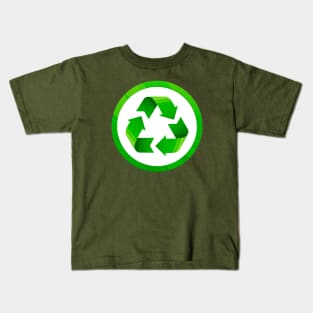 Reduce Reuse Recycle universal green symbol Kids T-Shirt